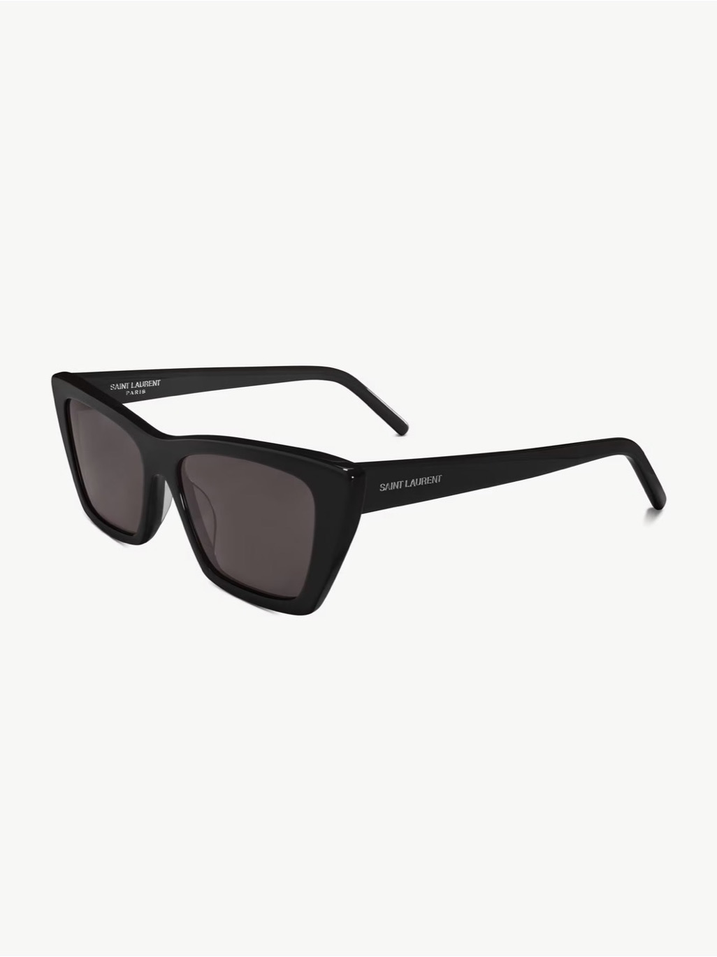 Saint Laurent Black Angular Cat-Eye Sunglasses